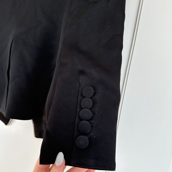 Veronica Beard Jagger Dickey Blazer Jacket Black Double Breasted Glitter Trim - Picture 11 of 11